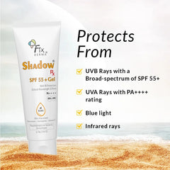 Fixderma Shadow RX Sunscreen SPF 55+ Gel ,75gm