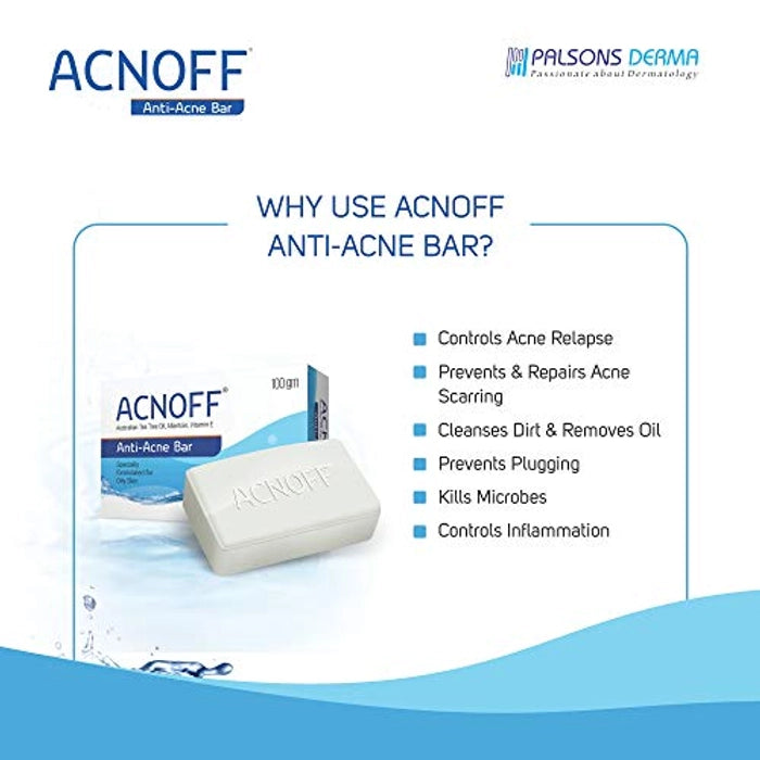 Acnoff Anti-Acne Bar, 100gm