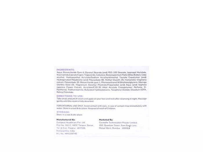Cosmofix Anti Ageing Night Cream, 45gm