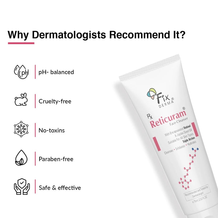 Fixderma Reticuram Face Cleanser, 75ml