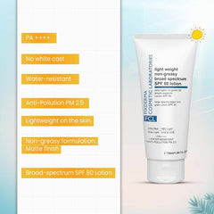 FCL Light Weight Sunscreen Lotion SPF 80 PA++++, 50ml