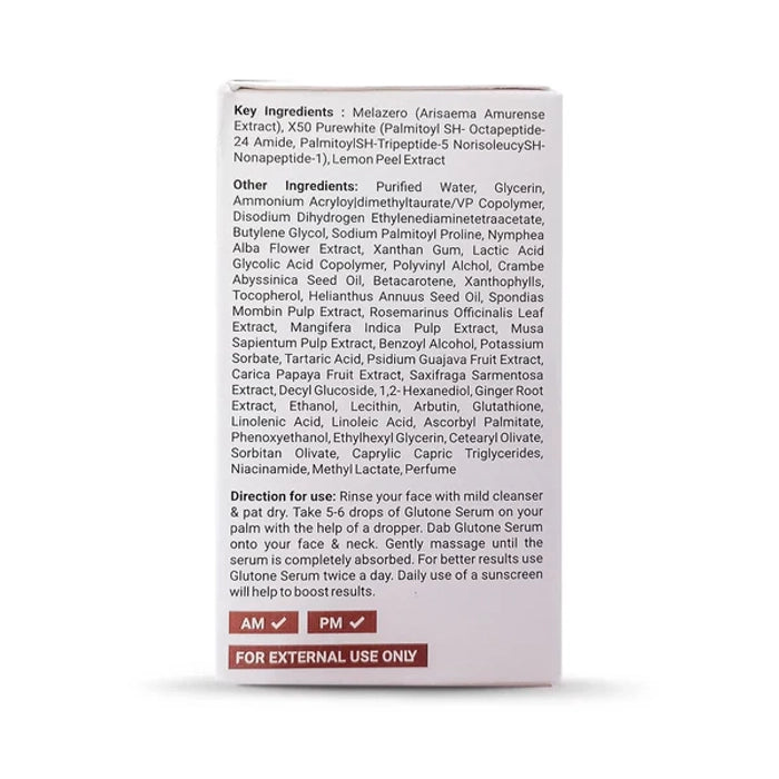 Glutone Serum, Melazero 1% X50 Purewhite 1% Serum