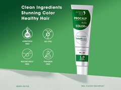Actium Plus Procalp Activ Color+ Nourishing Gentle Permanent Colouring Cream Kit - 1.0 Black