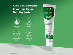 Actium Plus Procalp Activ Color+ Nourishing Gentle Permanent Colouring Cream Kit - 3.0 Brown