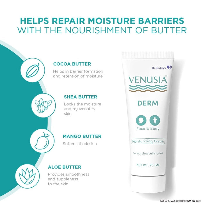 Venusia Derm Moisturizing Cream, 75GM