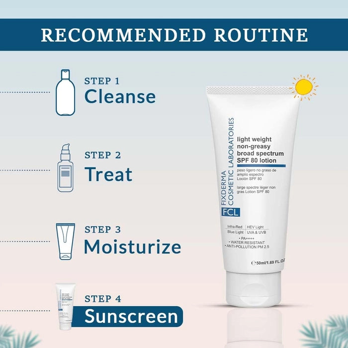FCL Light Weight Sunscreen Lotion SPF 80 PA++++, 50ml