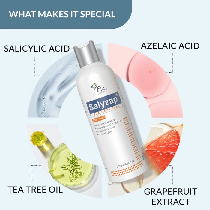 Fixderma Salyzap Body Wash For Acne, 200ml