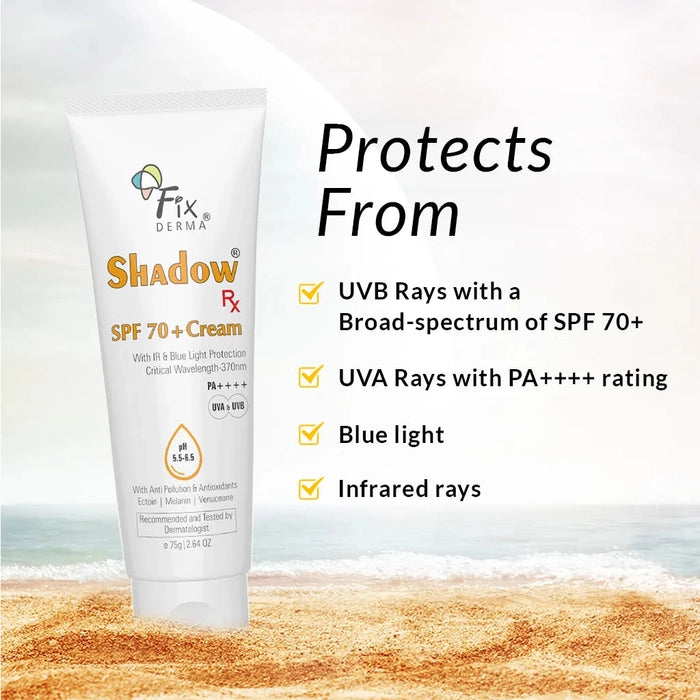 Fixderma Shadow SPF 70+ Cream, 75gm