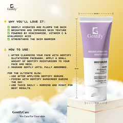 Gentify Care Radiance Moisturizer with Vitamin C, Niacinamide & Hyaluronic Acid – Hydration & Glow for All Skin Types