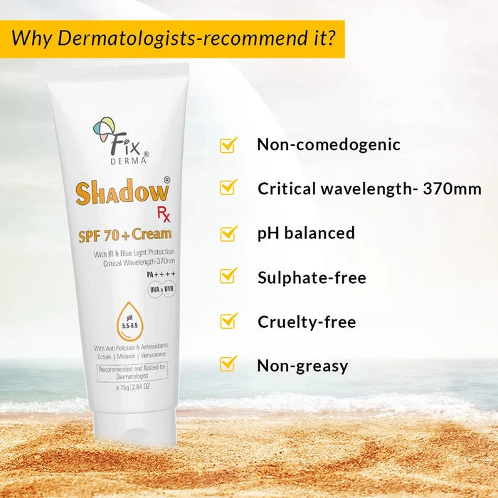 Fixderma Shadow SPF 70+ Cream, 75gm