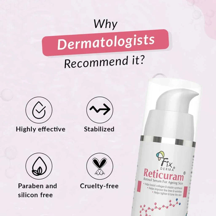 Fixderma Reticuram Retinol Serum For Ageing Skin, 15ml