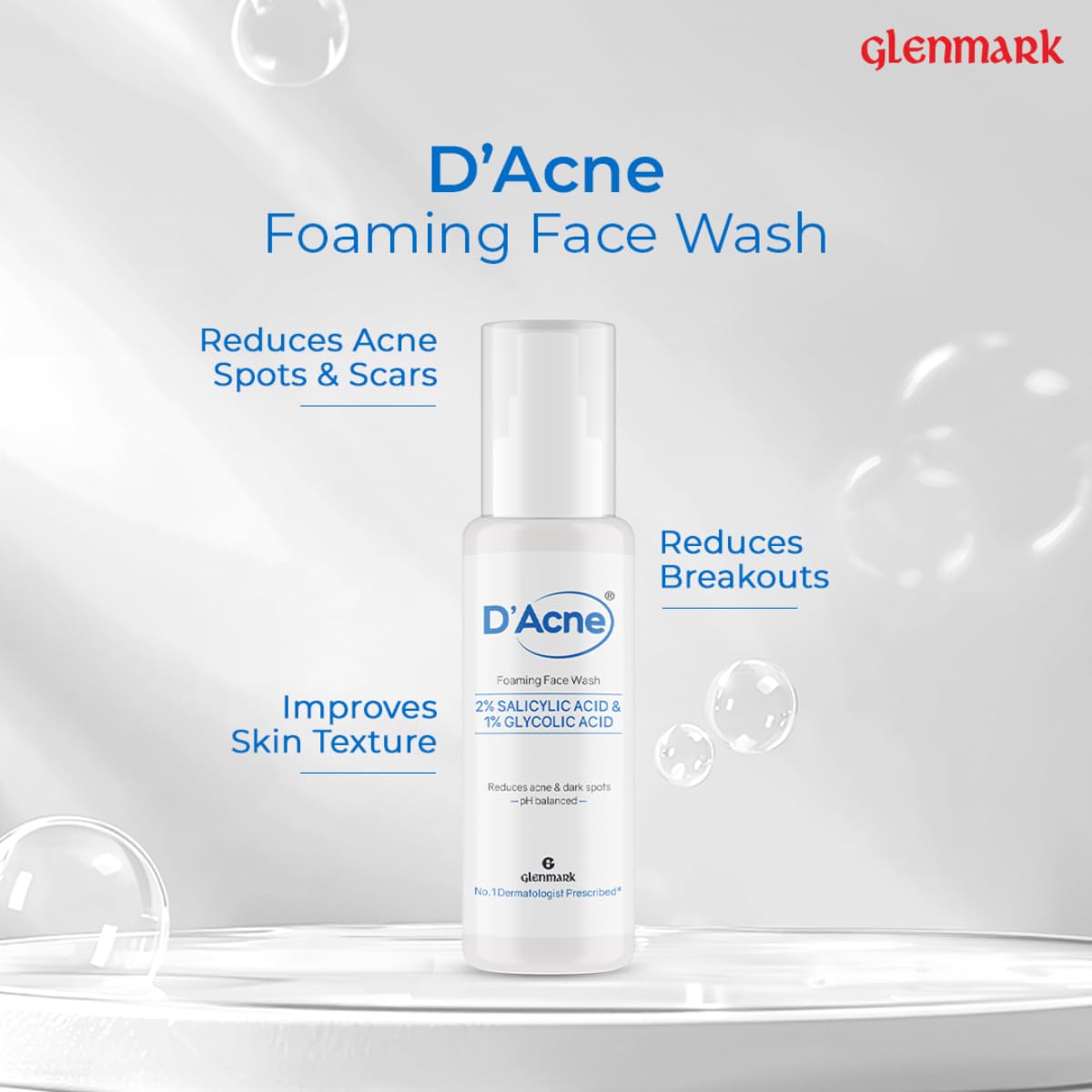D'Acne Foaming Face Wash, 60ml