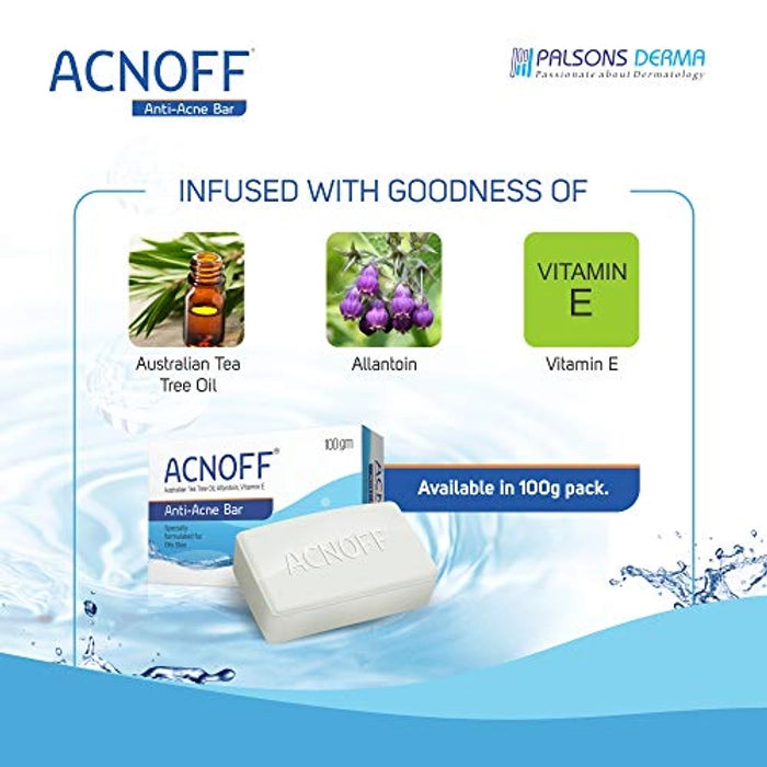 Acnoff Anti-Acne Bar, 100gm