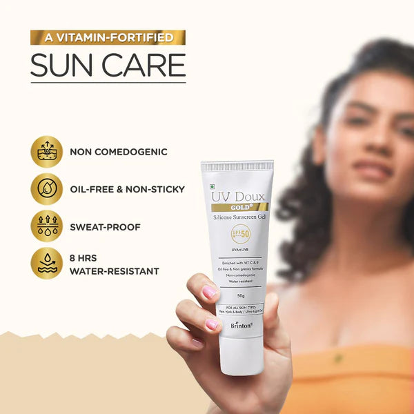 UV Doux Gold Silicone Sunscreen Gel SPF 50