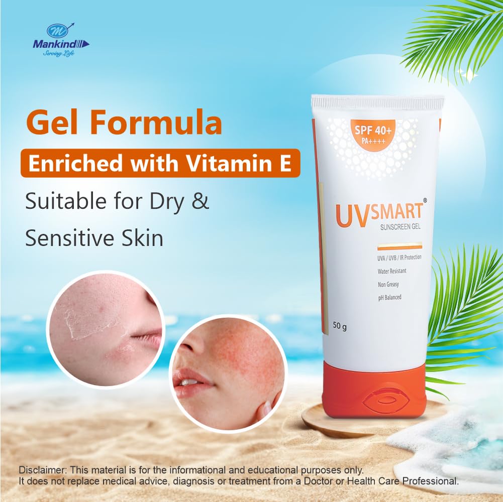 UVSmart Gel Sunscreen SPF 40 PA++++, 50gm
