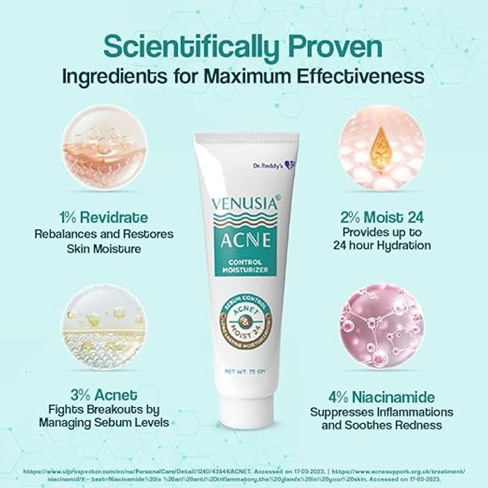 Venusia Acne Control Moisturizer Lotion, 75gm