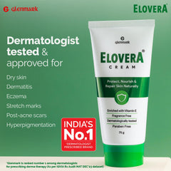 Elovera Daily Moisturising Cream for Dry Skin with Aloe Vera & Vitamin E | Protects, Nourishes and Repairs the Skin