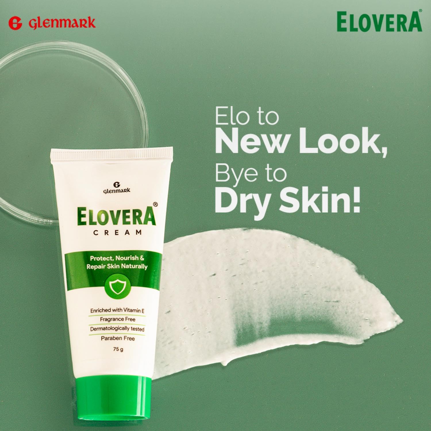 Elovera Daily Moisturising Cream for Dry Skin with Aloe Vera & Vitamin E | Protects, Nourishes and Repairs the Skin