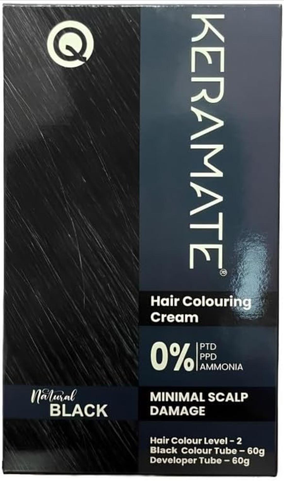 Keramate Hair Colouring Cream Natural Black