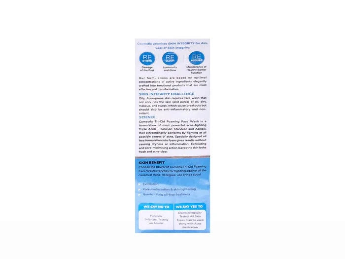 Cosmofix Tri-Cid Foaming Face Wash