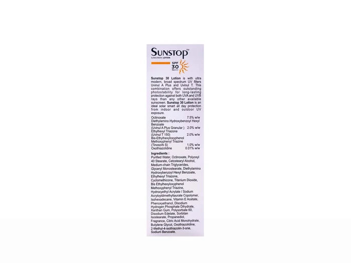 Sunstop Sunscreen Lotion SPF 30, 60gm
