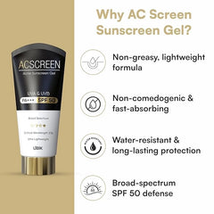 AC Screen Acne Sunscreen Gel SPF 50, 50 ml