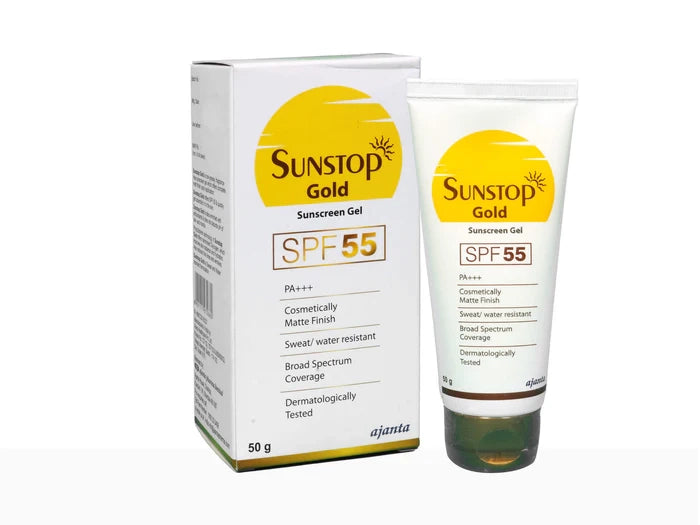 Sunstop Gold Sunscreen Gel SPF 55 PA+++, 50gm