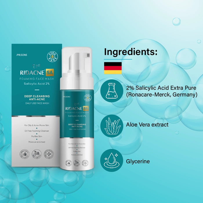 Ridacne Sa Foaming Face Wash, 100ml