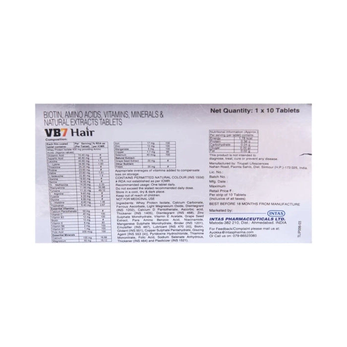VB7 Hair Tablet, 10 Tablet