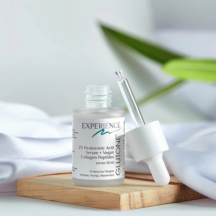 Glutone 2% Hyaluronic Acid plus vegan collagen peptides Serum, 30ml