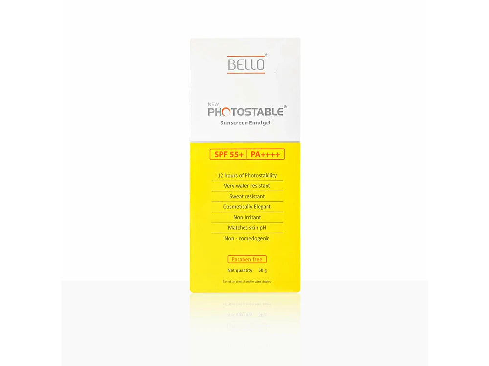 Bello New Photostable Sunscreen Emulgel SPF 55+/PA++++