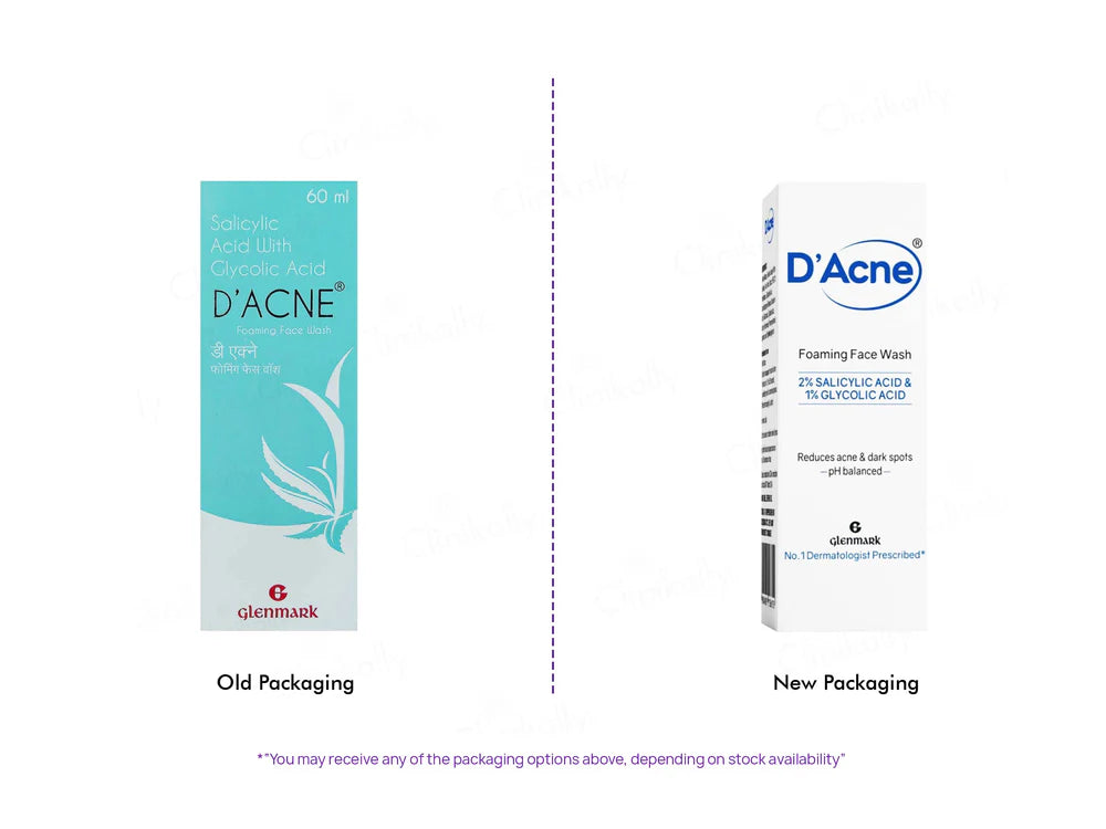 D Acne Foaming Face Wash, 60ml