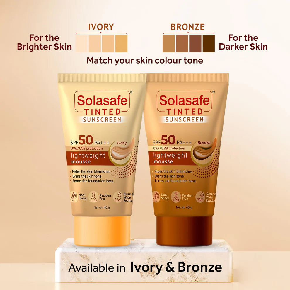 Solasafe Tinted Bronze Sunscreen SPF 50 PA+++, 50gm