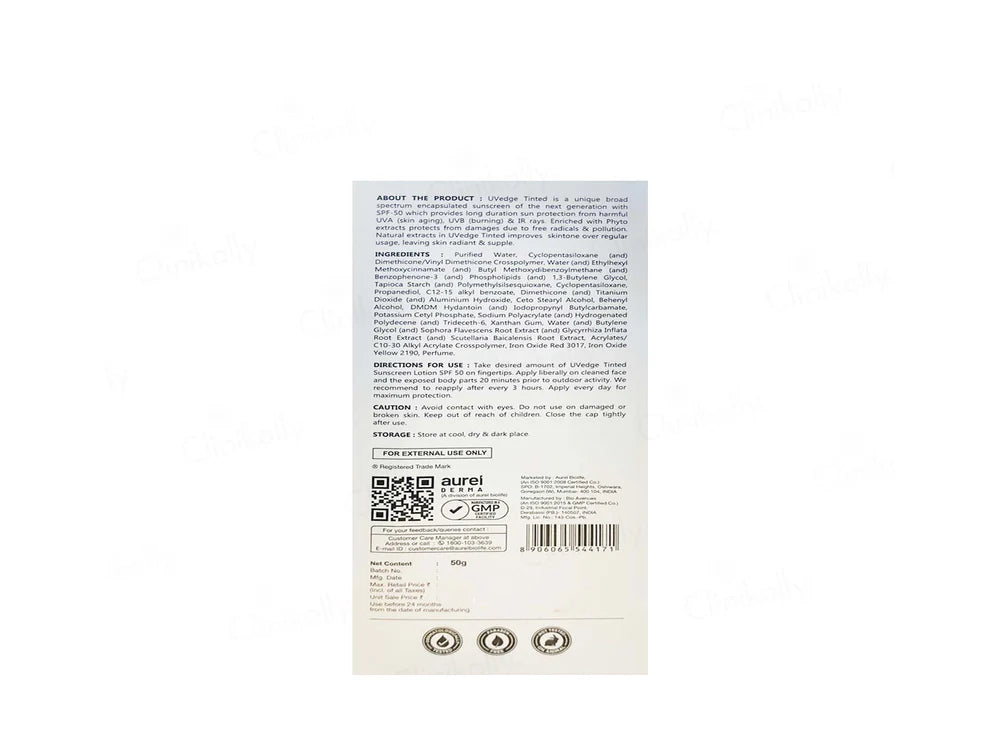 UVedge Tinted Sunscreen Lotion SPF 50 PA+++
