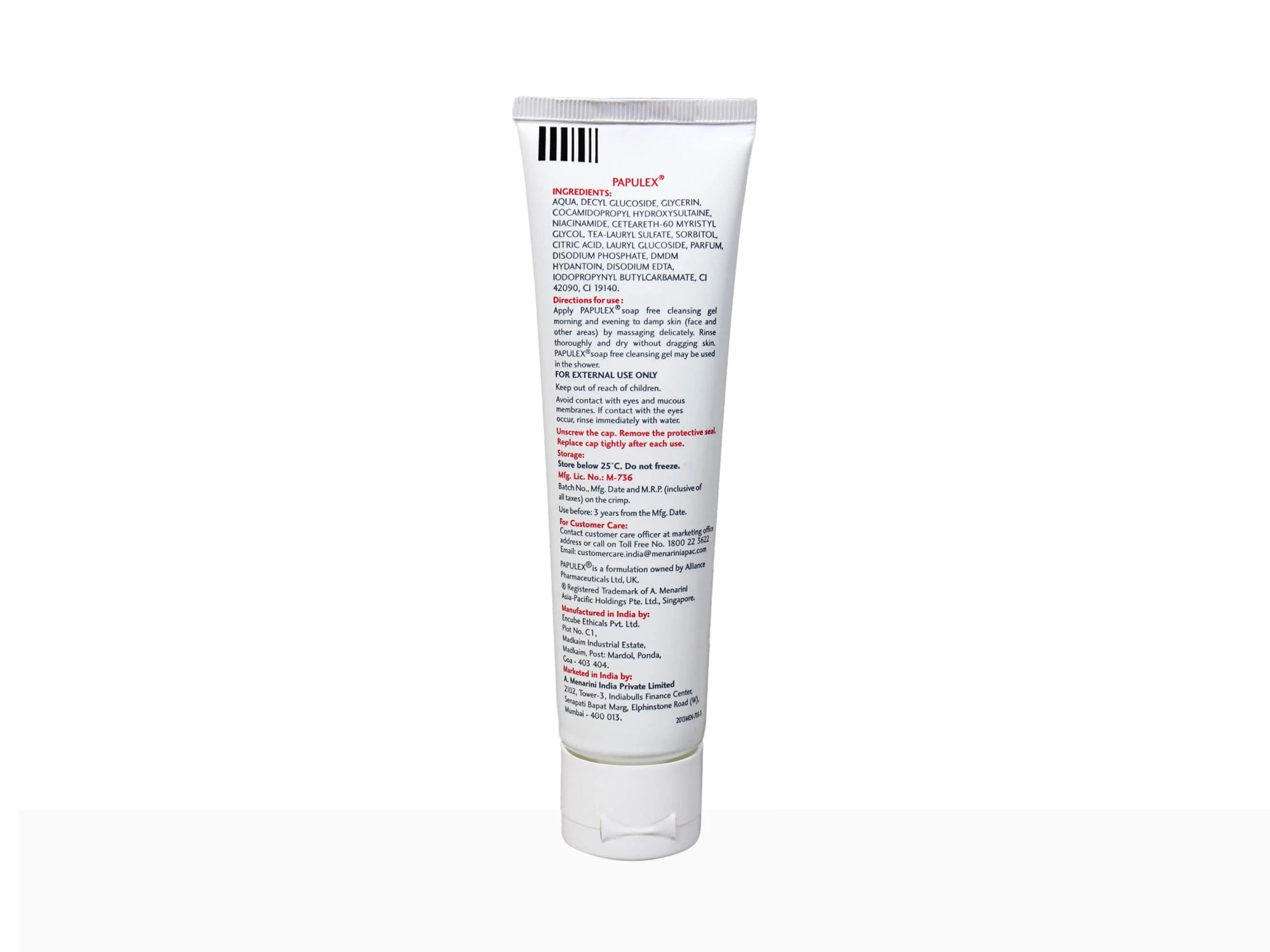 Papulex Soap Free Cleansing Gel, 100ml