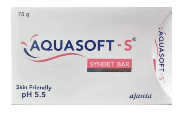 AQuasoft S Syndet Bar 75gm, Pack of 4