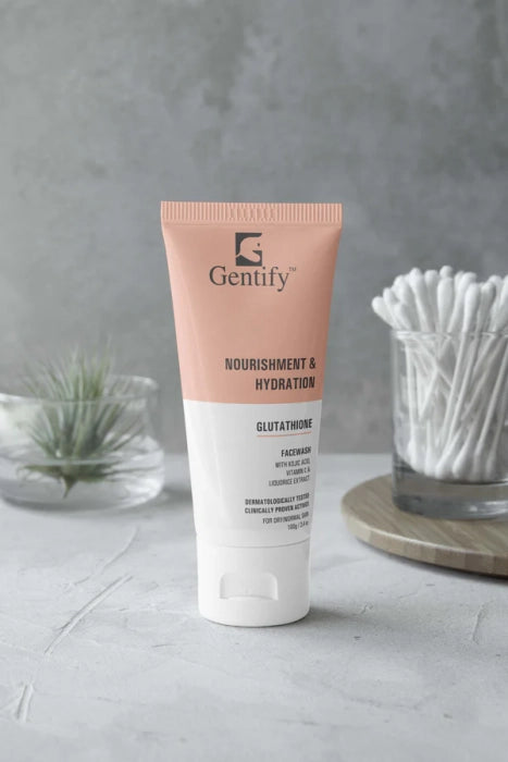 Gentify Glutathione Face Wash with Kojic Acid | Brightening & Anti-Pigmentation, 100gm