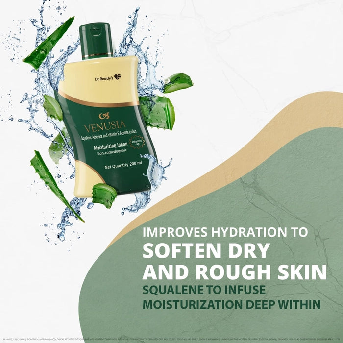 Venusia Moisturizing Lotion With Aloe Vera, Vitamin E and Squalene, Everyday Use Lotion, 200ml
