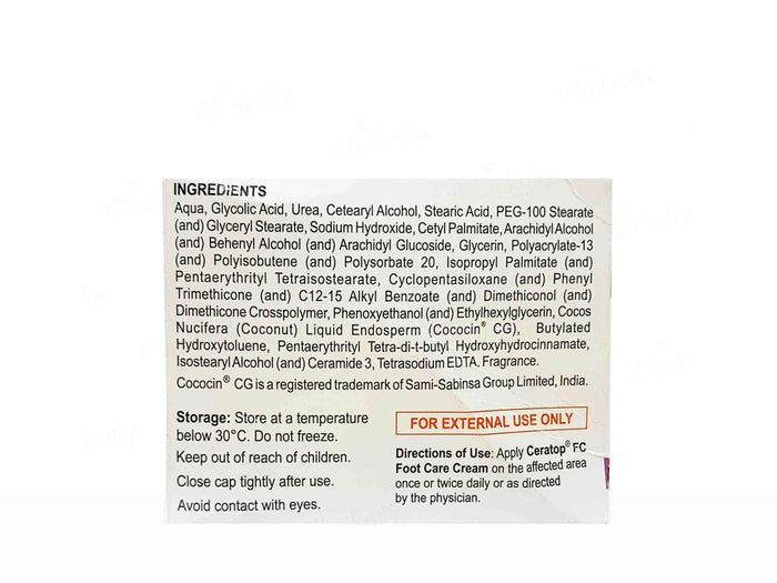 Ceratop FC Foot Care Cream, 50 gm