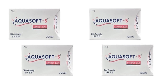 AQuasoft S Syndet Bar 75gm, Pack of 4