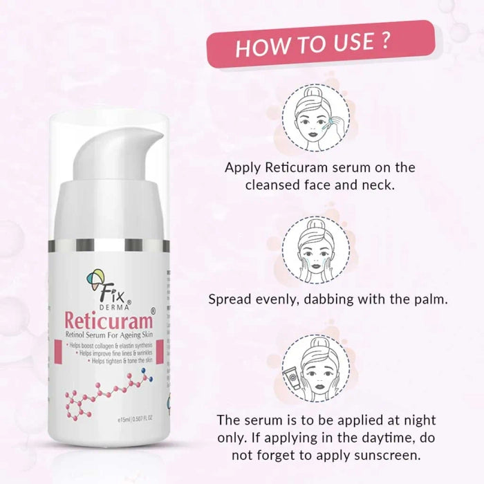 Fixderma Reticuram Retinol Serum For Ageing Skin, 15ml