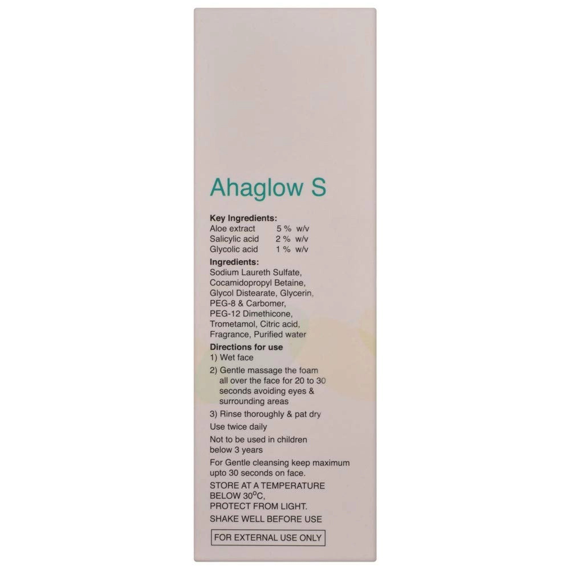 Ahaglow S Foaming Face Wash, 60 ml