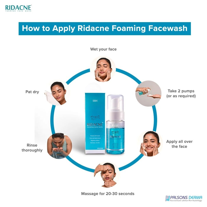 Ridacne foaming face wash, 100ml