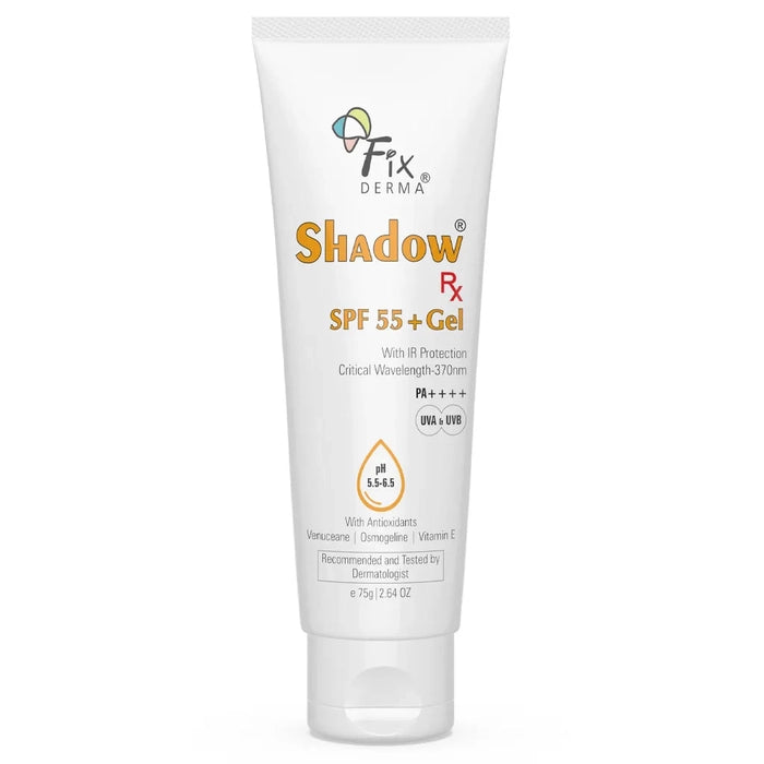 Fixderma Shadow RX Sunscreen SPF 55+ Gel ,75gm