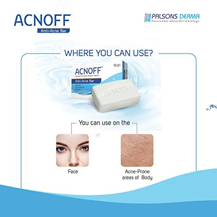 Acnoff Anti-Acne Bar, 100gm
