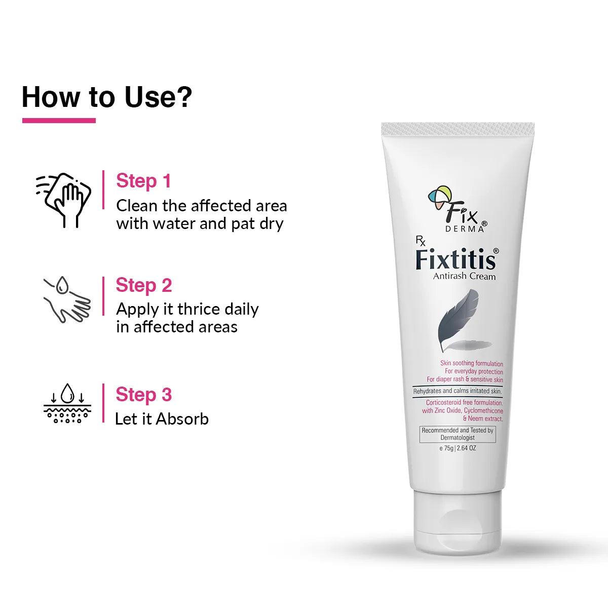 Fixderma Fixtitis, 75 gm