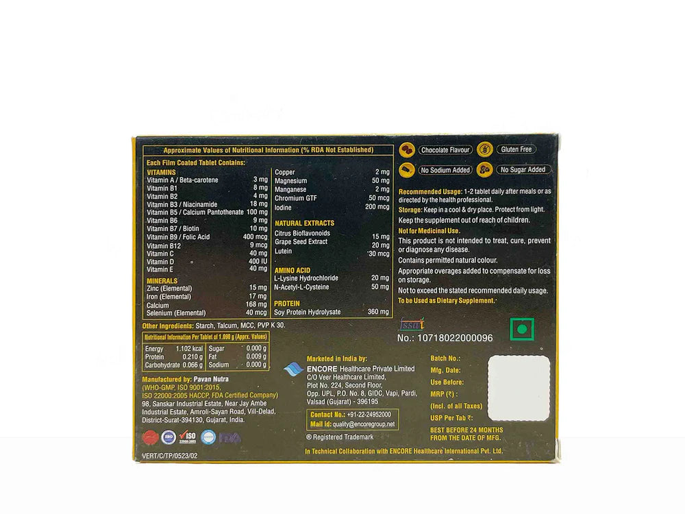 Verilich Hair Growth Tablet - Chocolate Flavour