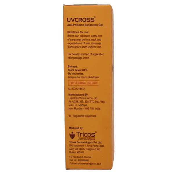 Uvcross Anti-Pollution Sunscreen Gel SPF 50+