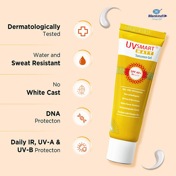 UVsmart Matt Sunscreen SPF 40, PA++++, 50 gm